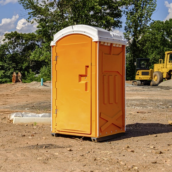 how often are the porta potties cleaned and serviced during a rental period in Linville Falls